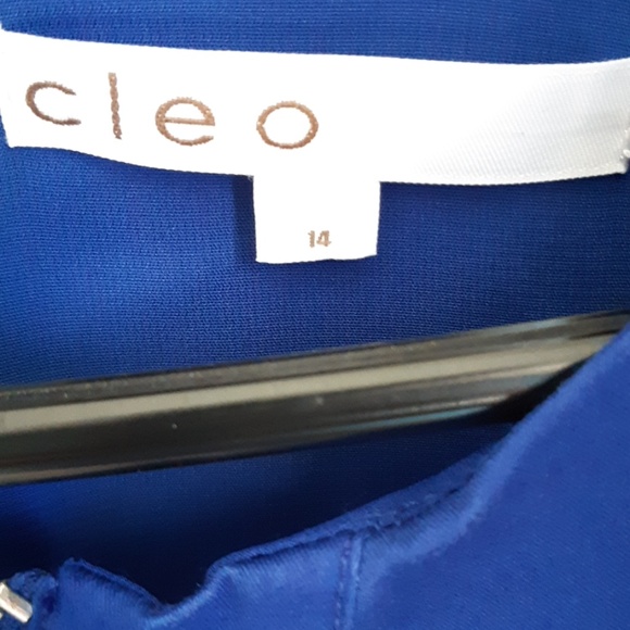Cobalt Blue Knee Length Dress by Cleo - Picture 2 of 3